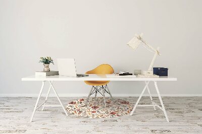 Desk chair mat pomegranates