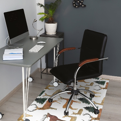 Office chair mat deer