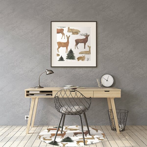 Office chair mat deer