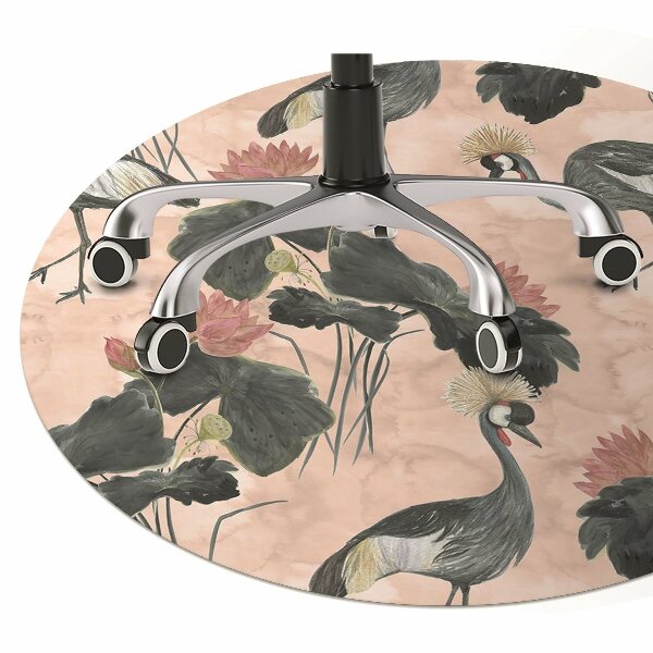 Chair mat floor panels protector Chinese cranes