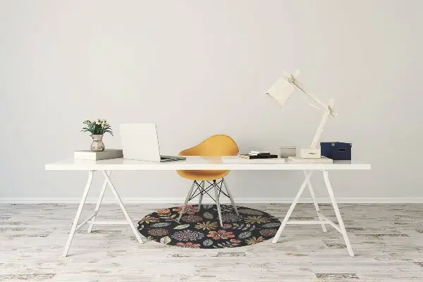 Office chair mat Colorful flowers