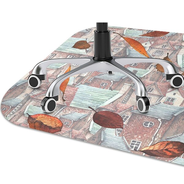 Office chair mat Autumn city