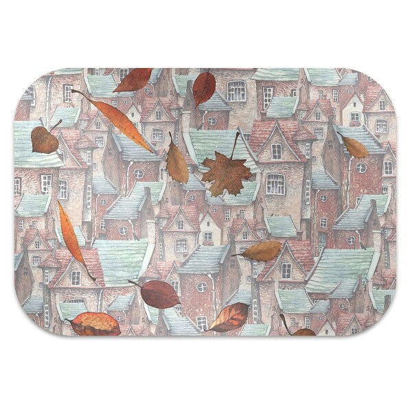 Office chair mat Autumn city