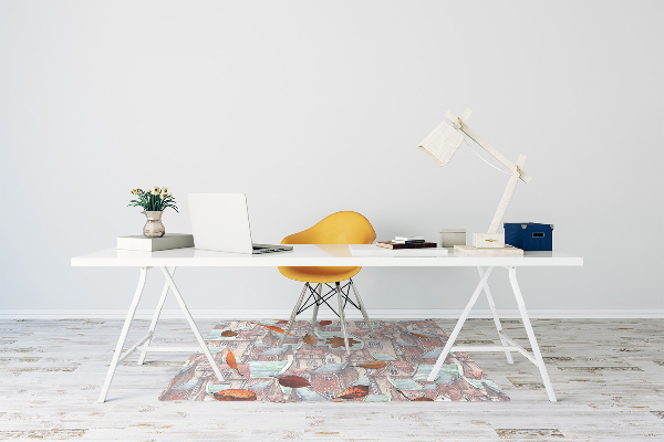 Office chair mat Autumn city