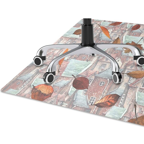 Office chair mat Autumn city