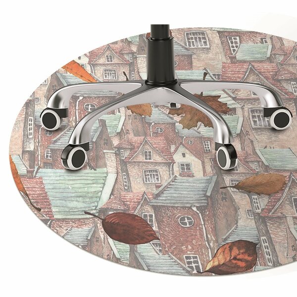 Office chair mat Autumn city