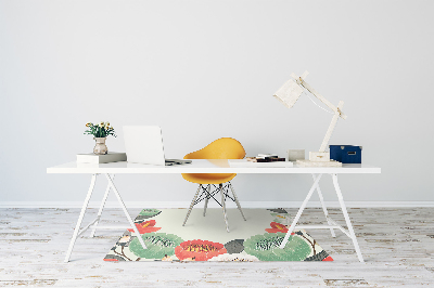 Office chair mat Spring flowers