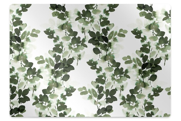 Office chair floor protector Green leaves