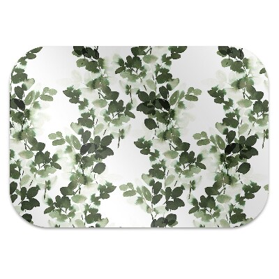 Office chair floor protector Green leaves