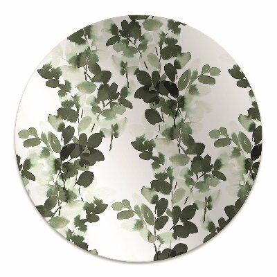 Office chair floor protector Green leaves