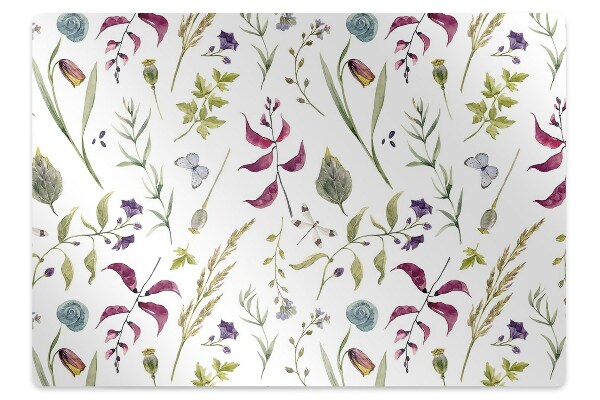 Chair mat floor panels protector flower Botanical