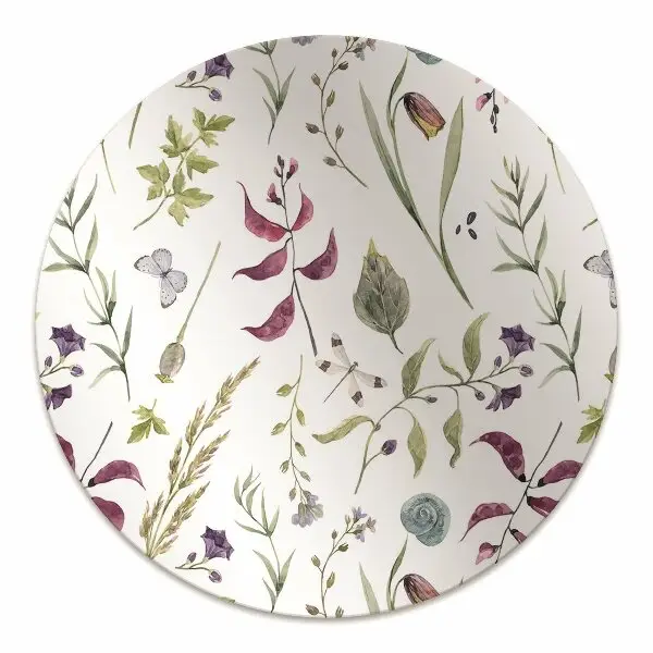 Chair mat floor panels protector flower Botanical