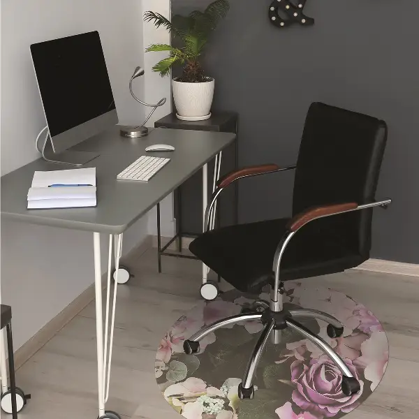 Office chair mat baroque flowers
