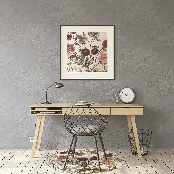 Computer chair mat Field flowers