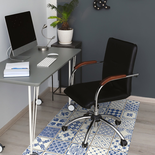 Office chair mat Azulejos tiles