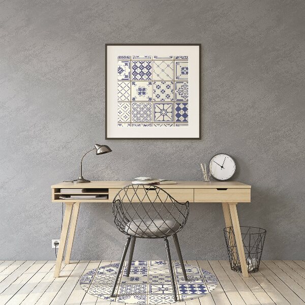 Office chair mat Azulejos tiles
