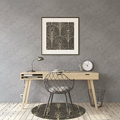 Desk chair mat antique style