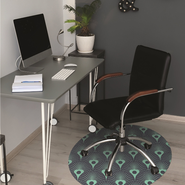 Office chair floor protector neon design