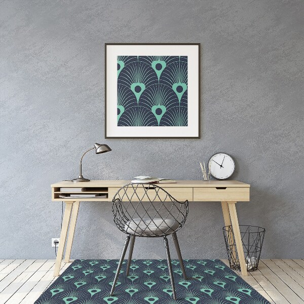 Office chair floor protector neon design