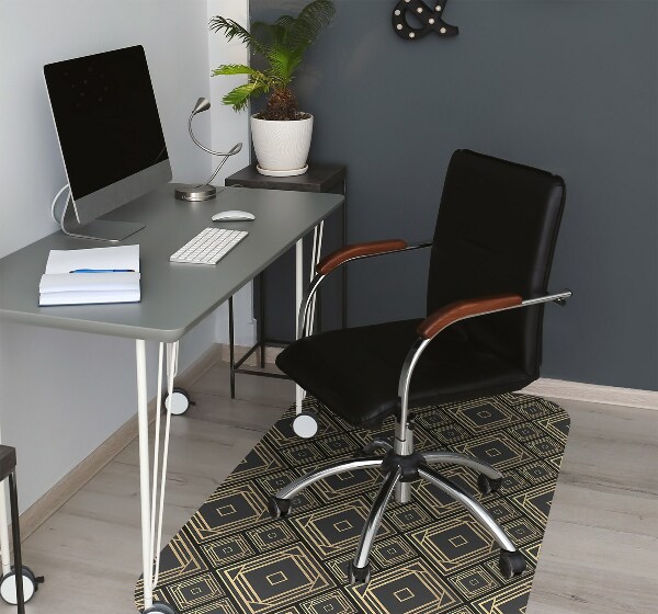 Chair mat geometric illusion