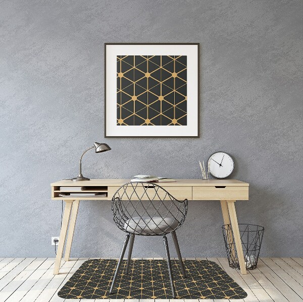 Desk chair mat hexagons