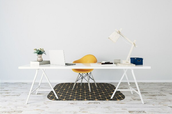 Desk chair mat hexagons
