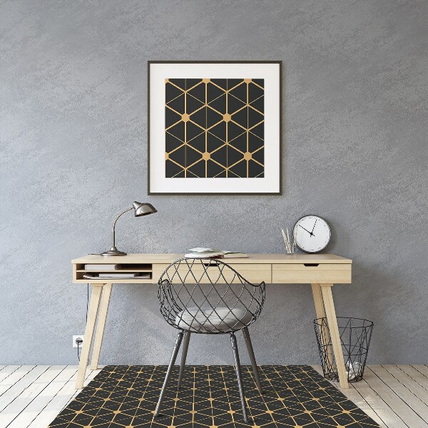 Desk chair mat hexagons