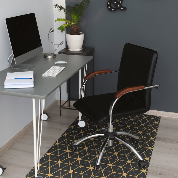Desk chair mat hexagons