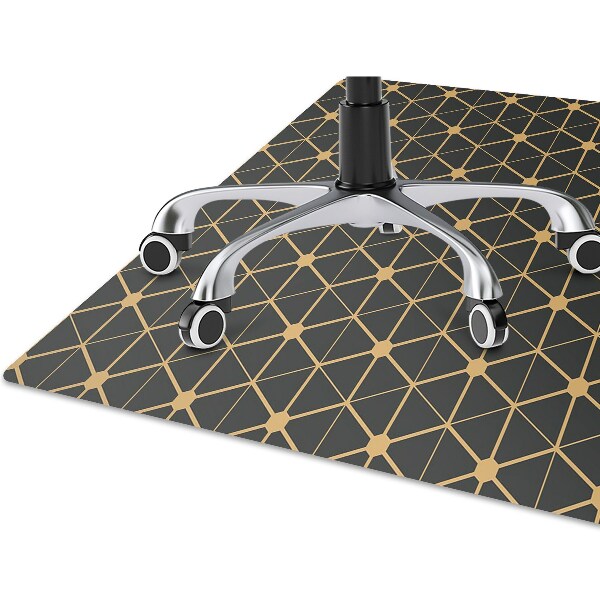 Desk chair mat hexagons