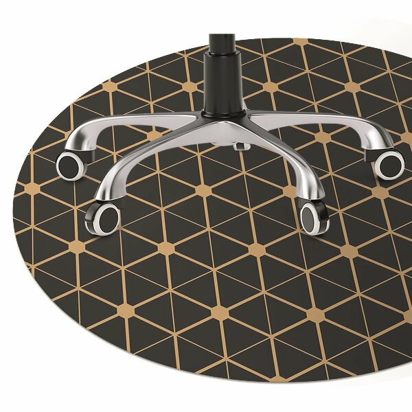 Desk chair mat hexagons