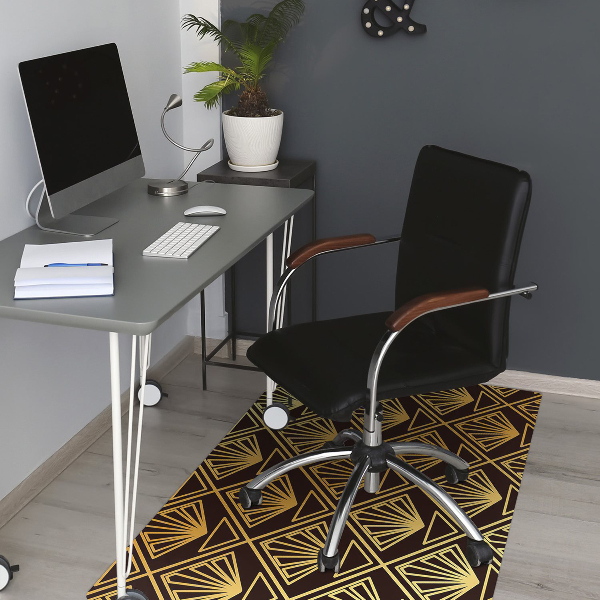 Desk chair mat Art Deco style