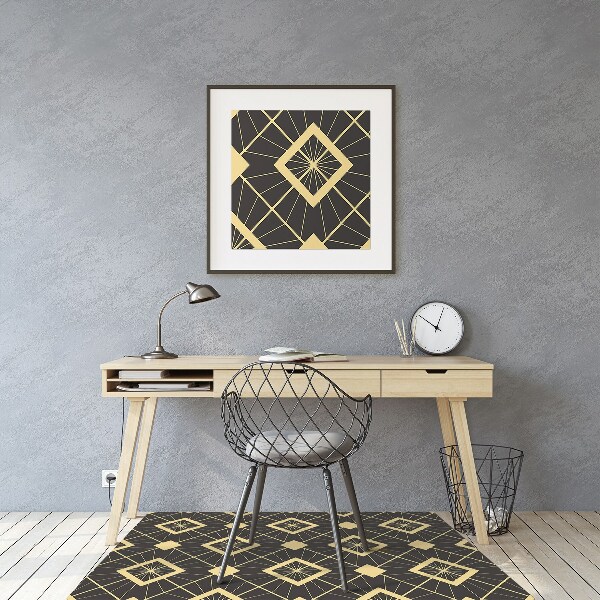 Office chair floor protector retro pattern