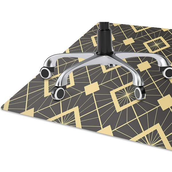 Office chair floor protector retro pattern