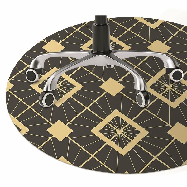 Office chair floor protector retro pattern
