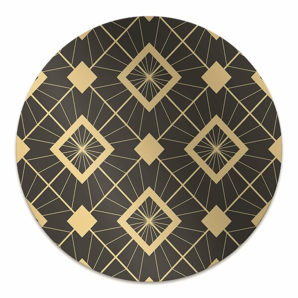 Office chair floor protector retro pattern