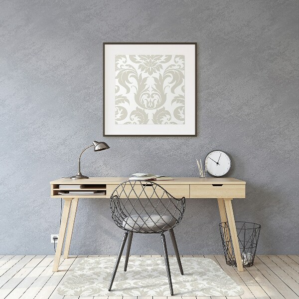Chair mat floor panels protector floral wallpaper