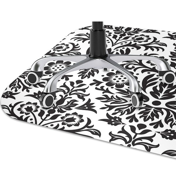 Desk chair mat floral pattern