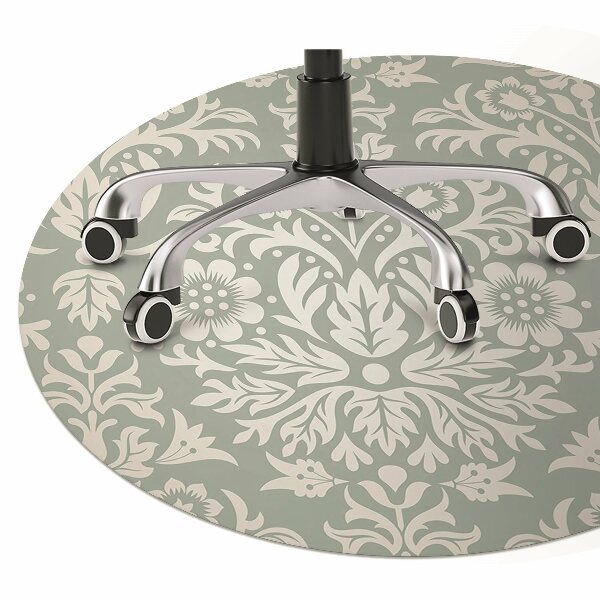 Desk chair mat floral pattern