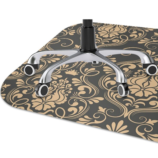 Office chair floor protector Golden ornament