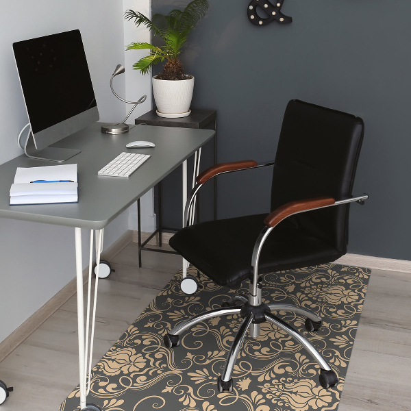 Office chair floor protector Golden ornament