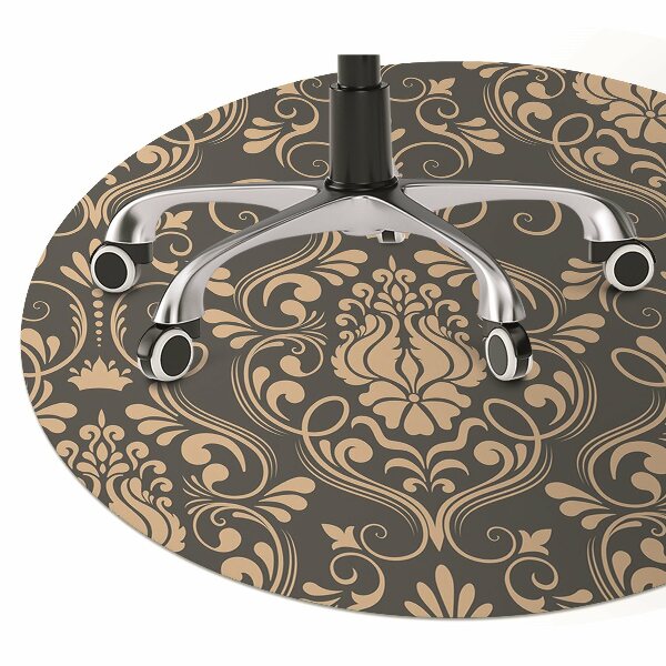 Office chair floor protector Golden ornament