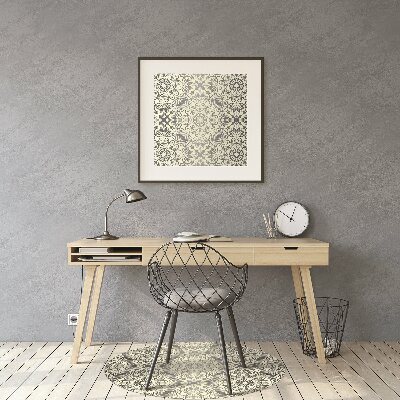 Desk chair mat floral pattern
