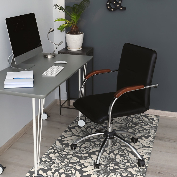 Office chair floor protector luxury pattern