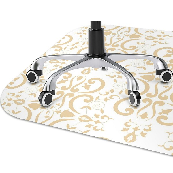 Desk chair mat baroque pattern