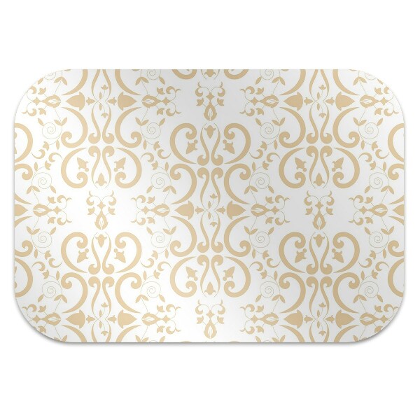 Desk chair mat baroque pattern