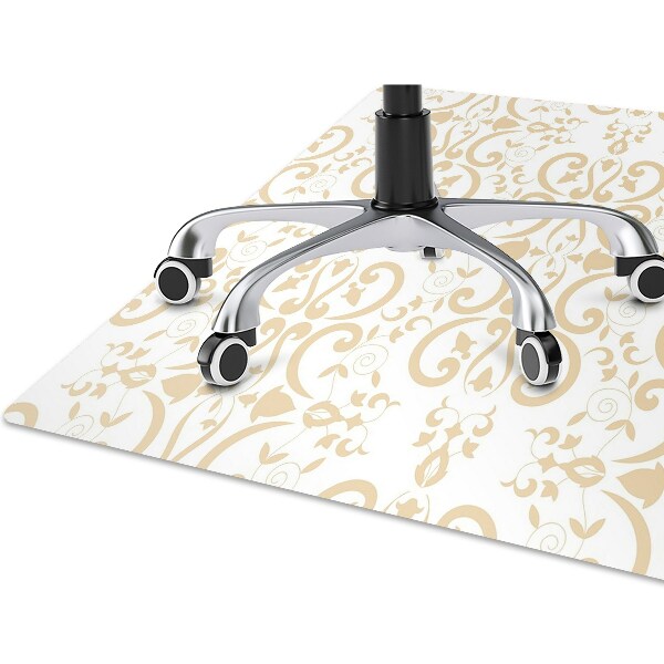 Desk chair mat baroque pattern