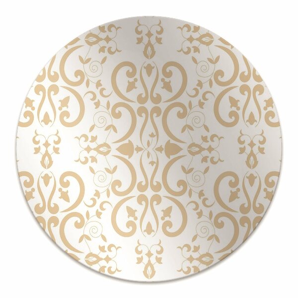 Desk chair mat baroque pattern