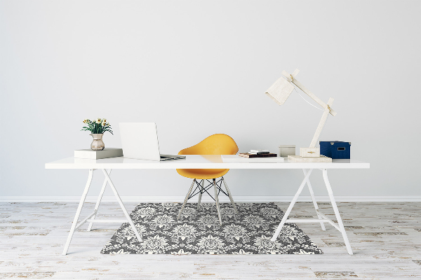 Chair mat floor panels protector Damascene pattern
