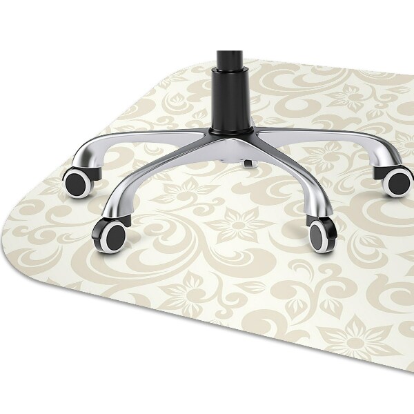 Desk chair mat baroque pattern