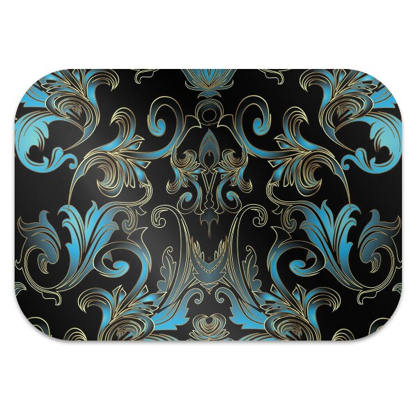 Desk chair mat baroque pattern